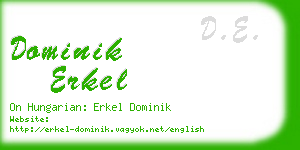 dominik erkel business card